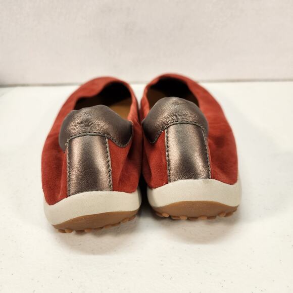 Caslon Bella Leather Suede Ballet Slip-On Flat Preppy Burgundy Women's Size 8.5M - Picture 6 of 13